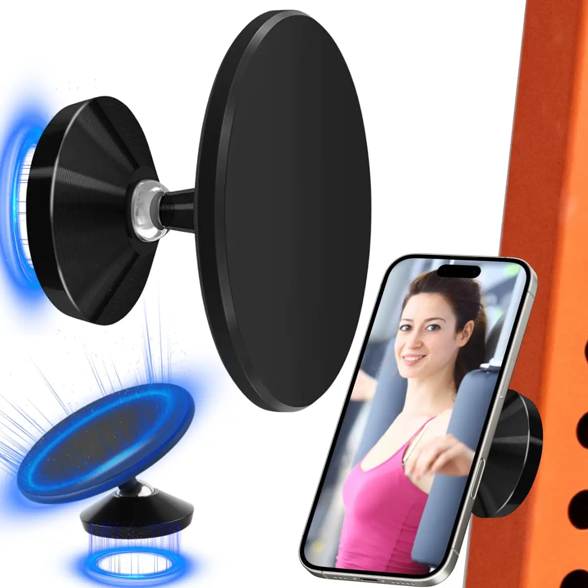 Gym Mate Magnetic Phone Mount &Double-sided Magnetic Suction Phone Holder for MagSafe. Shoot Hands-Free Videos While Working Out
Gym Mate Magnetic Phone Mount &Double-sided Magnetic Suction Phone Holder for MagSafe. Shoot Hands-Free Videos While Working Out