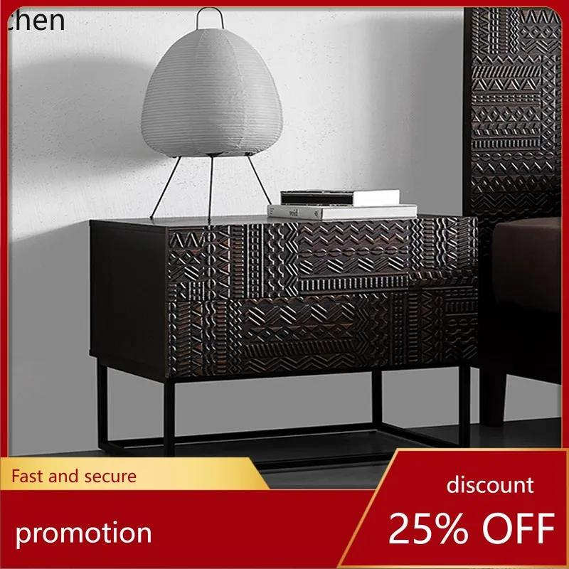 HXL Solid Wood Hand-Carved Bedside Table Side Cabinet Double Drawer Storage
HXL Solid Wood Hand-Carved Bedside Table Side Cabinet Double Drawer Storage