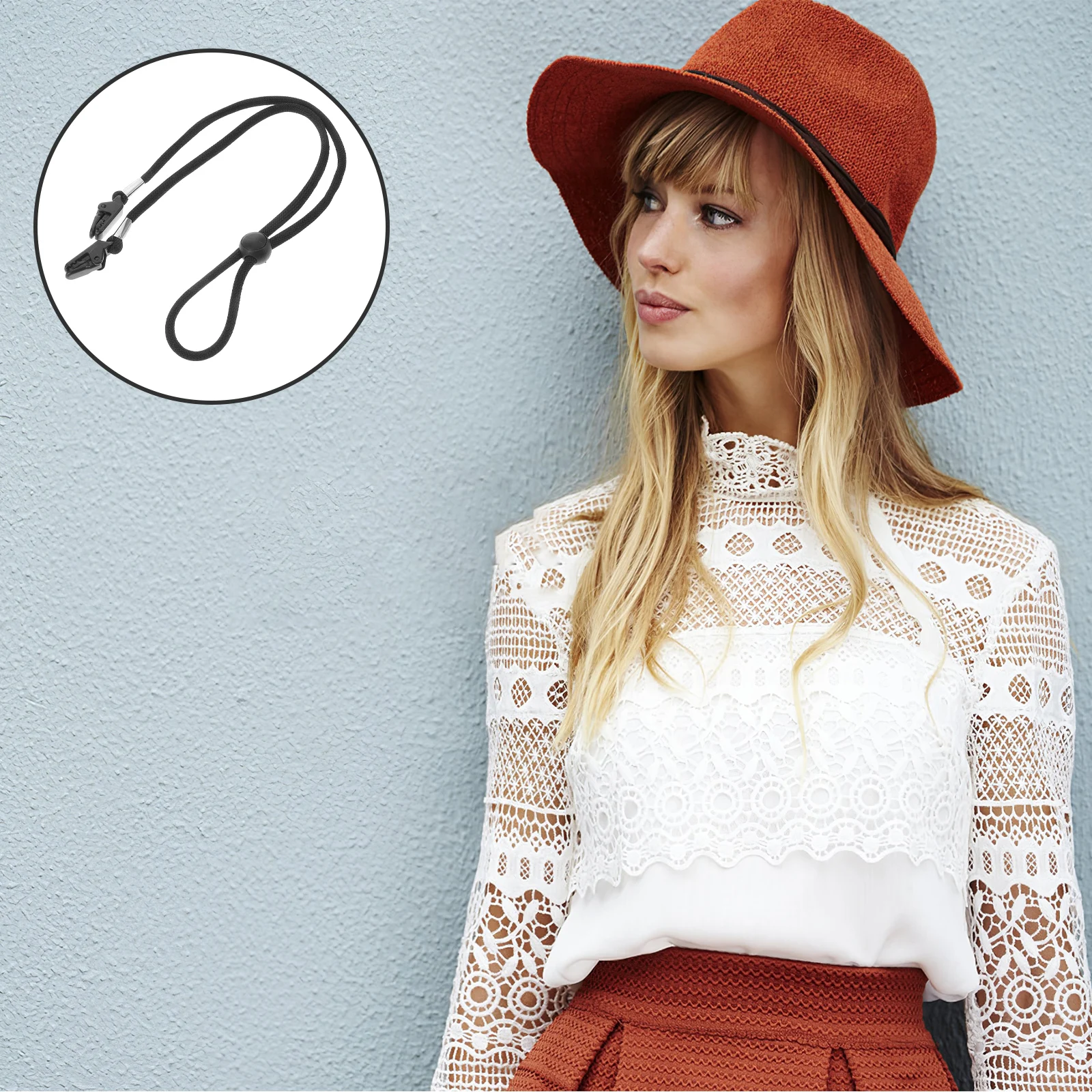 Windproof Rope Hat Cap Retainer Clip Adjustable Straps Sunhat Elastic Attachments Polyester Accessory Clips
Windproof Rope Hat Cap Retainer Clip Adjustable Straps Sunhat Elastic Attachments Polyester Accessory Clips