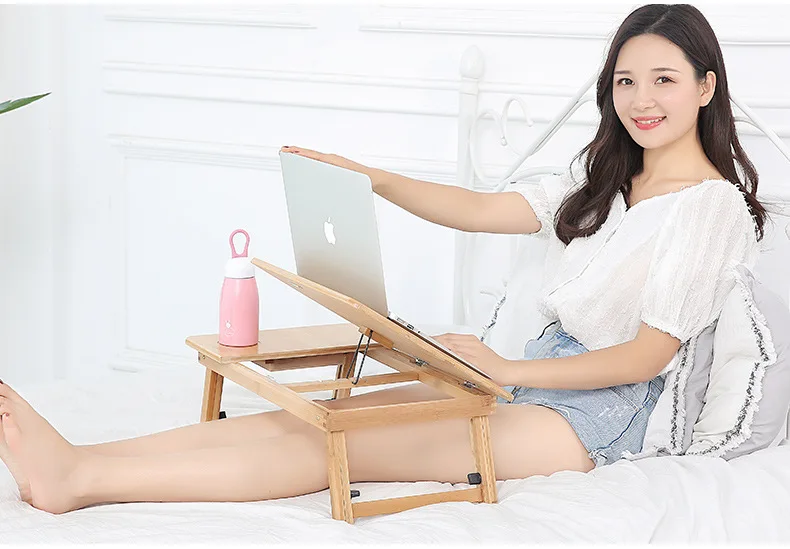 Computer Desk in Bed Portable Foldable Adjustable Bamboo Laptop Desk Breakfast Serving Bed Tray with Tilting Top Drawer
Computer Desk in Bed Portable Foldable Adjustable Bamboo Laptop Desk Breakfast Serving Bed Tray with Tilting Top Drawer