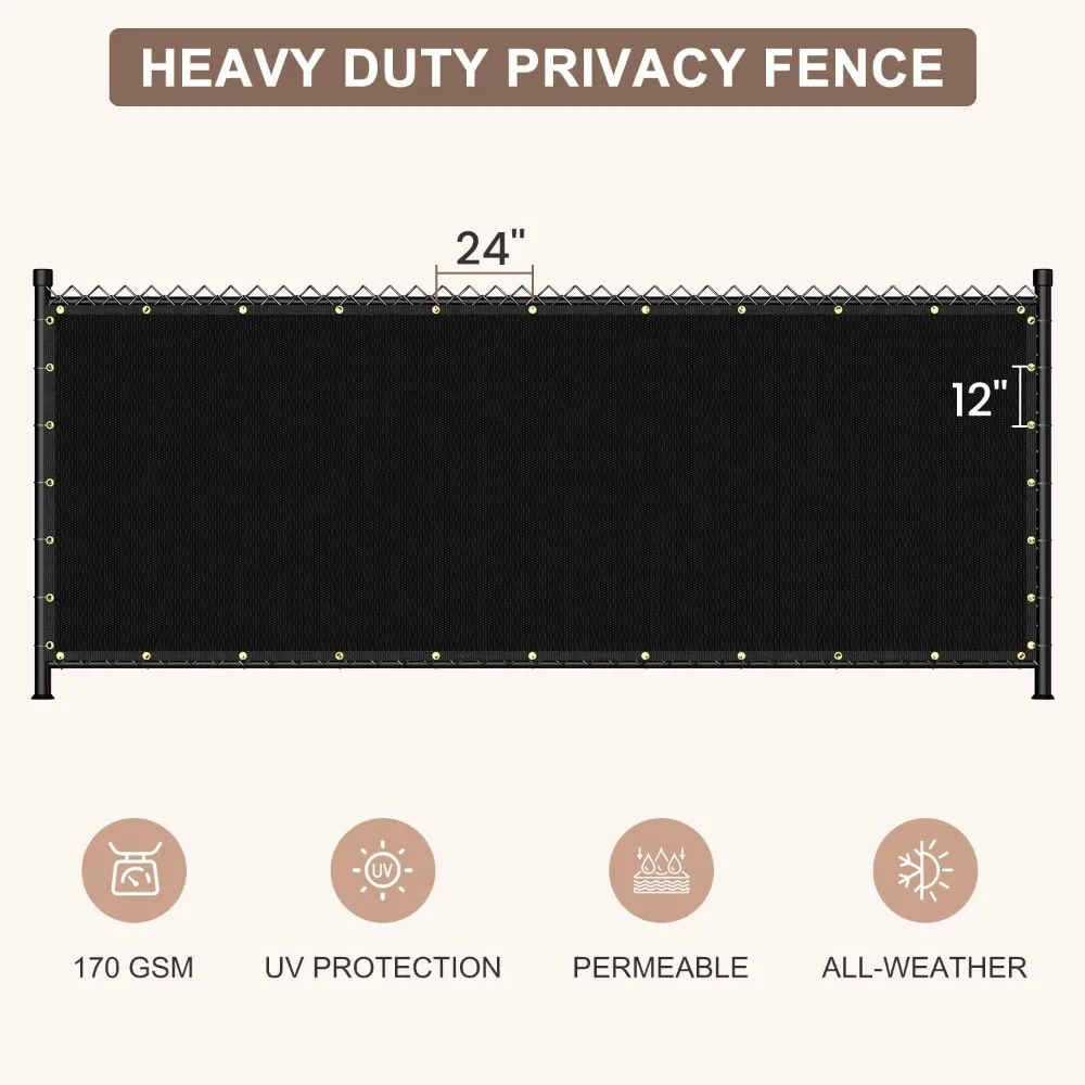 Privacy Screen Fence, Heavy Duty Fencing Shade Cover, 170GSM 90% Blockage Mesh Shade Net for Wall Garden Yard Backyard
Privacy Screen Fence, Heavy Duty Fencing Shade Cover, 170GSM 90% Blockage Mesh Shade Net for Wall Garden Yard Backyard