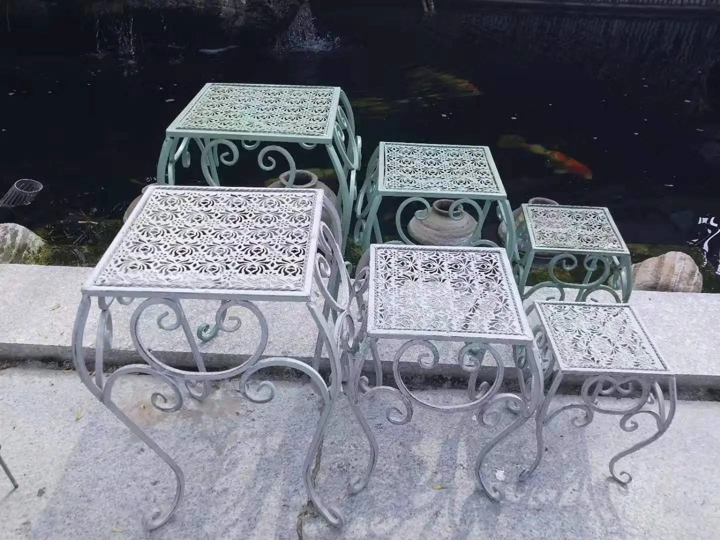 American Vintage Iron Art Flower Bench Set of Three Pieces, Garden, Gardening, Balcony, Hierarchical Staircase Flower Racks,
American Vintage Iron Art Flower Bench Set of Three Pieces, Garden, Gardening, Balcony, Hierarchical Staircase Flower Racks,