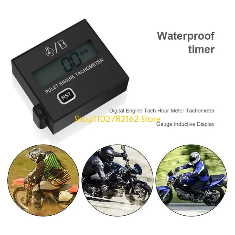 547B Digital Engine RPM Tachometer Hour Meter Gauge. For 2 and 4 Stroke Engines.
547B Digital Engine RPM Tachometer Hour Meter Gauge. For 2 and 4 Stroke Engines.