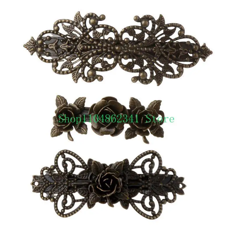 652F 3 Pieces Retro Metal French Barrette Vintage Bronze Hair Clips Hair Pins Decoration Women Daily Jewelry Accessories
652F 3 Pieces Retro Metal French Barrette Vintage Bronze Hair Clips Hair Pins Decoration Women Daily Jewelry Accessories