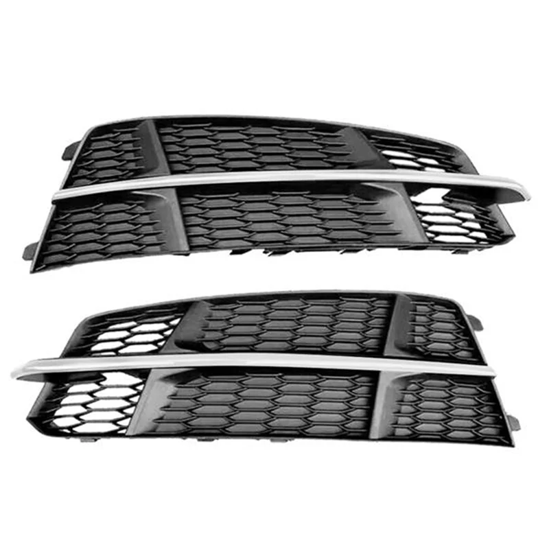 1Pair Car Front Bumper Fog Light Grille Fog Lamp Grill Cover with Chrome Strip for-Audi A6 C7 S-Line S6 2015-2018
1Pair Car Front Bumper Fog Light Grille Fog Lamp Grill Cover with Chrome Strip for-Audi A6 C7 S-Line S6 2015-2018