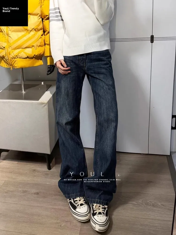 Deep Blue Fce Lined Straight Leg Men's Jeans Lengthening Legs American Retro Sle Casual Wear Comfortable High Waist
Deep Blue Fce Lined Straight Leg Men's Jeans Lengthening Legs American Retro Sle Casual Wear Comfortable High Waist