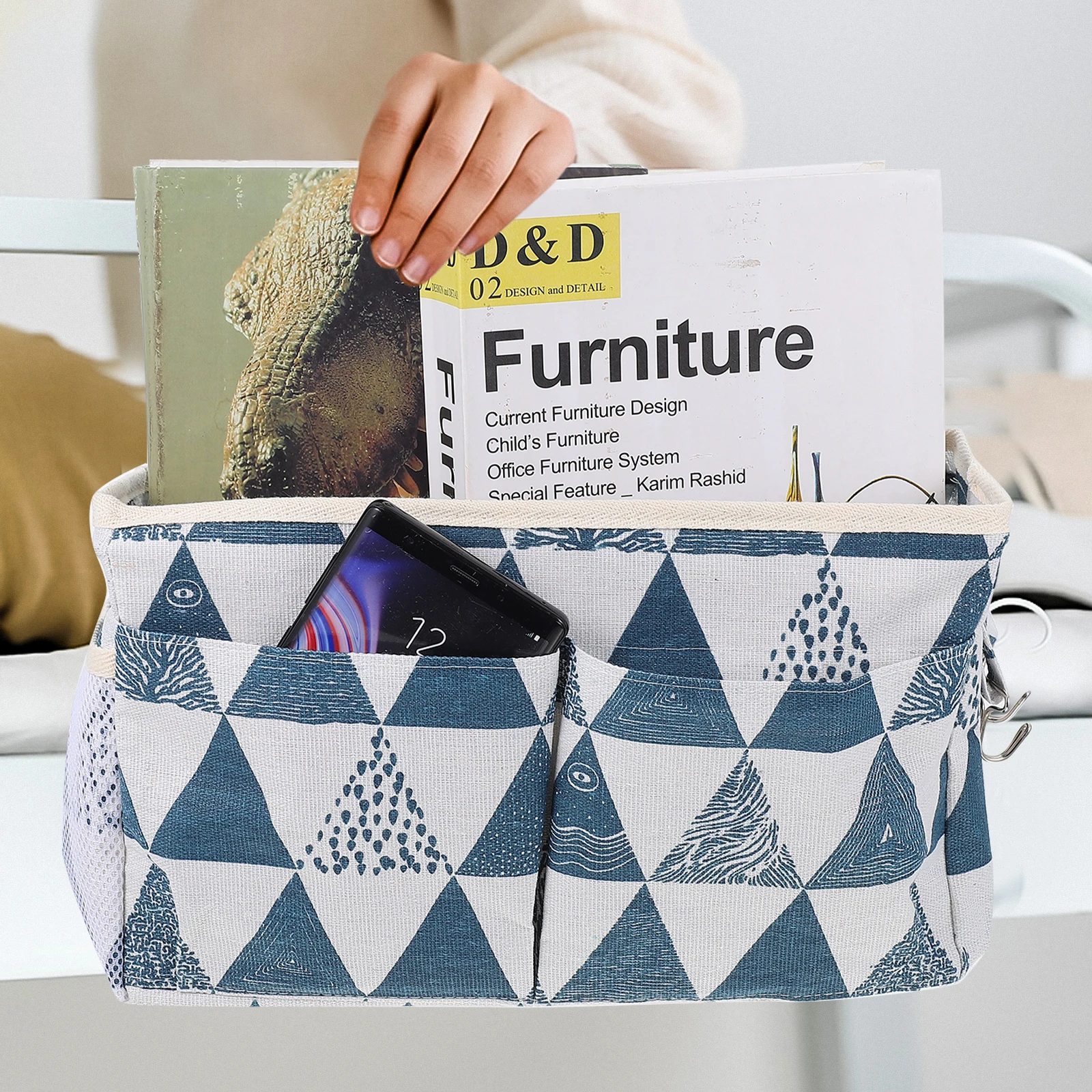Bedside Hanging Pouch Storage Bag Dormitory ganizer Large Capacity Sturdy Iron Cotton Keeps Room Tidy Practical
Bedside Hanging Pouch Storage Bag Dormitory ganizer Large Capacity Sturdy Iron Cotton Keeps Room Tidy Practical