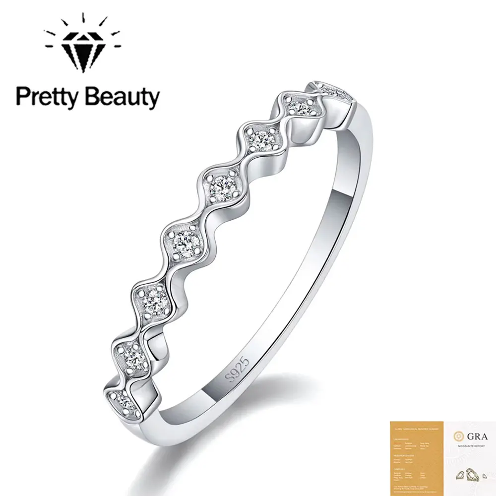 Pretty Beauty Moissanite Wave Band Ring 925 Silver Scalloped Edge Wavy Eternity Band Stackable Wedding Promise Ring for Women
Pretty Beauty Moissanite Wave Band Ring 925 Silver Scalloped Edge Wavy Eternity Band Stackable Wedding Promise Ring for Women
