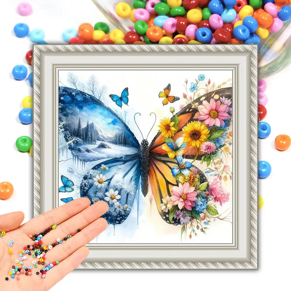 Beaded 11CT Cross Stitch Kit Butterfly DIY Package Beads Embroidery Sets Flower Winter Crafts And Art Supplies Christmas Gift
Beaded 11CT Cross Stitch Kit Butterfly DIY Package Beads Embroidery Sets Flower Winter Crafts And Art Supplies Christmas Gift