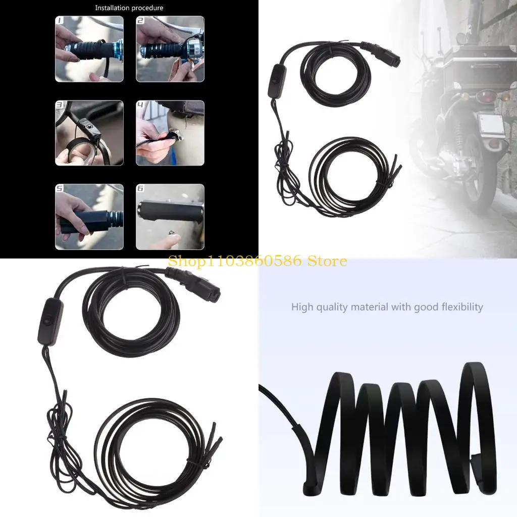 242A 3-Gear Motorcycle Heated Hand Grips Waterproof Thermal E-bike ATV Handlebar Heater Warmer 48V 60V 72V
242A 3-Gear Motorcycle Heated Hand Grips Waterproof Thermal E-bike ATV Handlebar Heater Warmer 48V 60V 72V