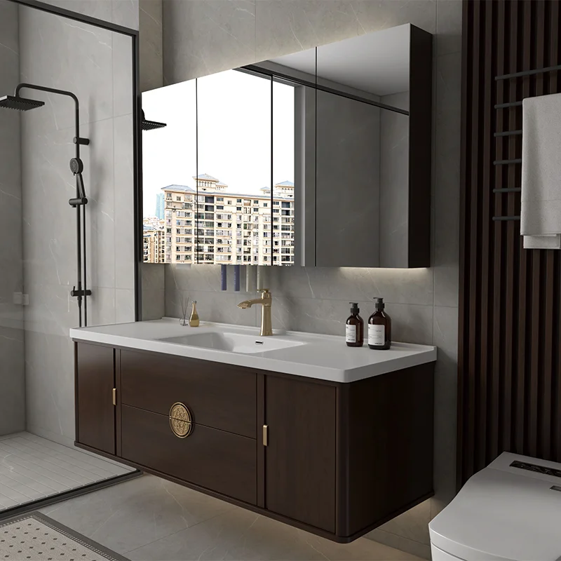 Комбинированный шкаф для ванной из дуба, встроенный керамический умывальник, унитаз-раковина
Комбинированный шкаф для ванной из дуба, встроенный керамический умывальник, унитаз-раковина