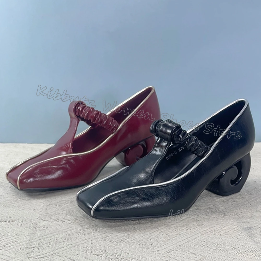 Strange Heels Pumps Leather Solid Color Square Toe Slip-On Mixed Color Fashion Elegant Luxury Party Wedding Women Shoes Newest
Strange Heels Pumps Leather Solid Color Square Toe Slip-On Mixed Color Fashion Elegant Luxury Party Wedding Women Shoes Newest