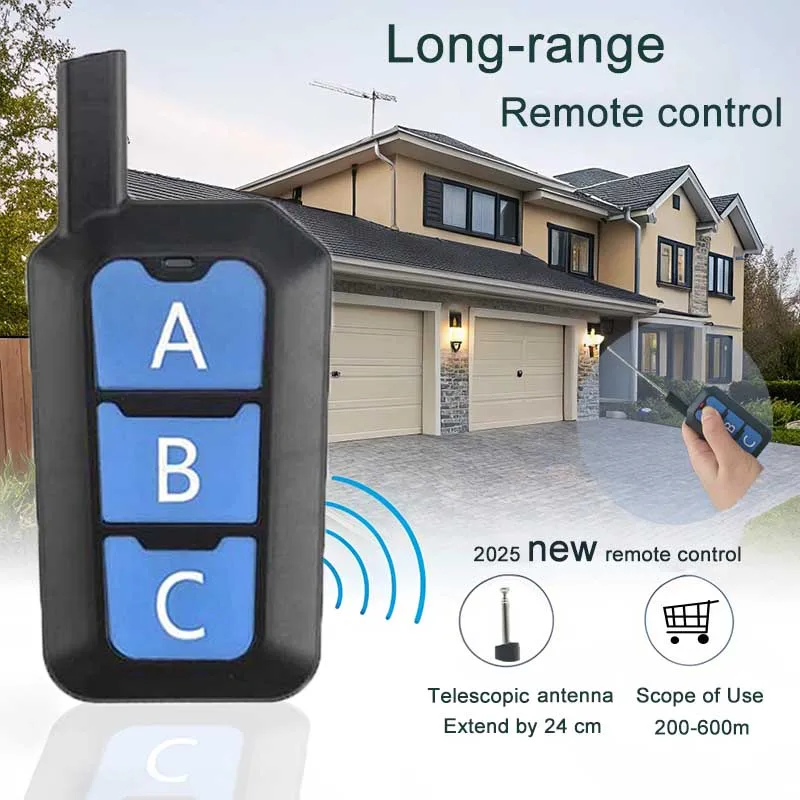Super Long Remote Control,433MH 3-Button Garage Door Roller Shutter Gate Barrier Retractable Gate Key,Remote Control 1PCS
Super Long Remote Control,433MH 3-Button Garage Door Roller Shutter Gate Barrier Retractable Gate Key,Remote Control 1PCS