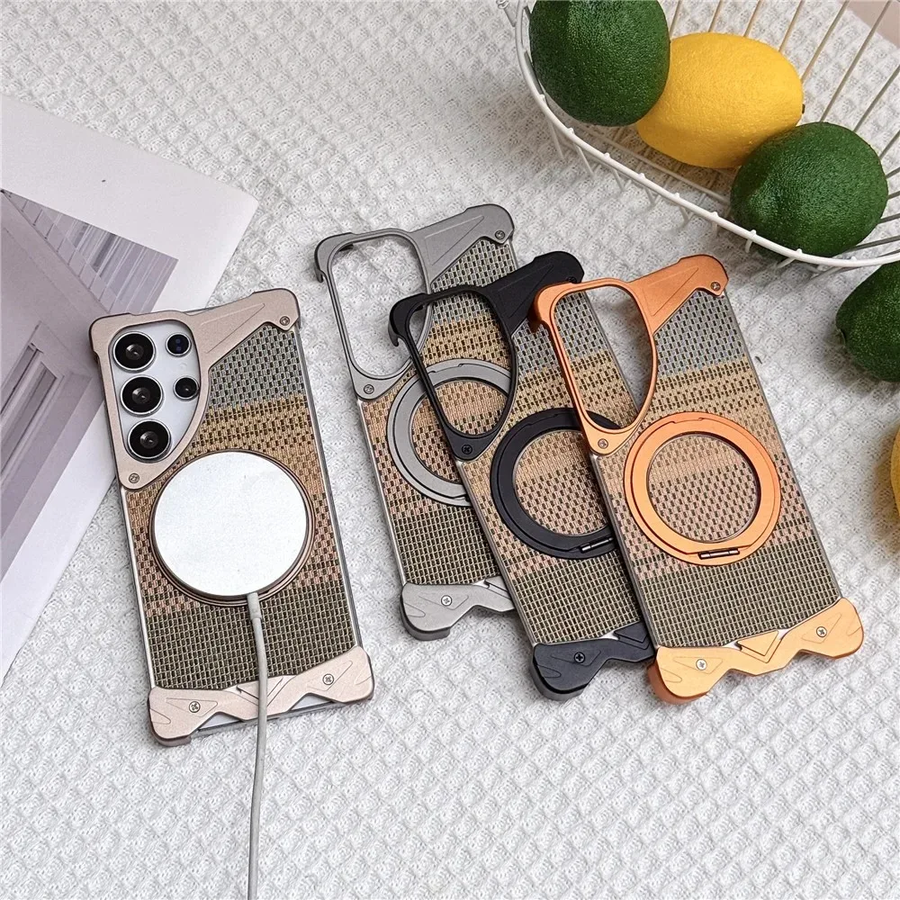 Case Suitable for Samsung galaxy S26 Ultra S25 Ultra Aluminum Alloy Shock-proof Protective Magnetic Bracket Gold Thread Cover
Case Suitable for Samsung galaxy S26 Ultra S25 Ultra Aluminum Alloy Shock-proof Protective Magnetic Bracket Gold Thread Cover