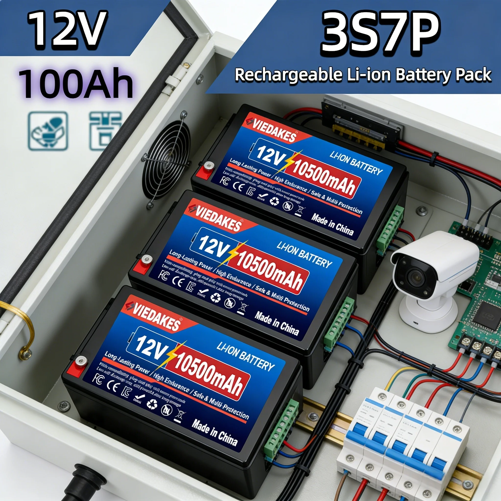 Аккумуляторный блок VIEDAKES, новый, 3S7P, 12В, 100Ач, LiFePO4, 18650, с защитой от ударов, для внедорожников
Аккумуляторный блок VIEDAKES, новый, 3S7P, 12В, 100Ач, LiFePO4, 18650, с защитой от ударов, для внедорожников