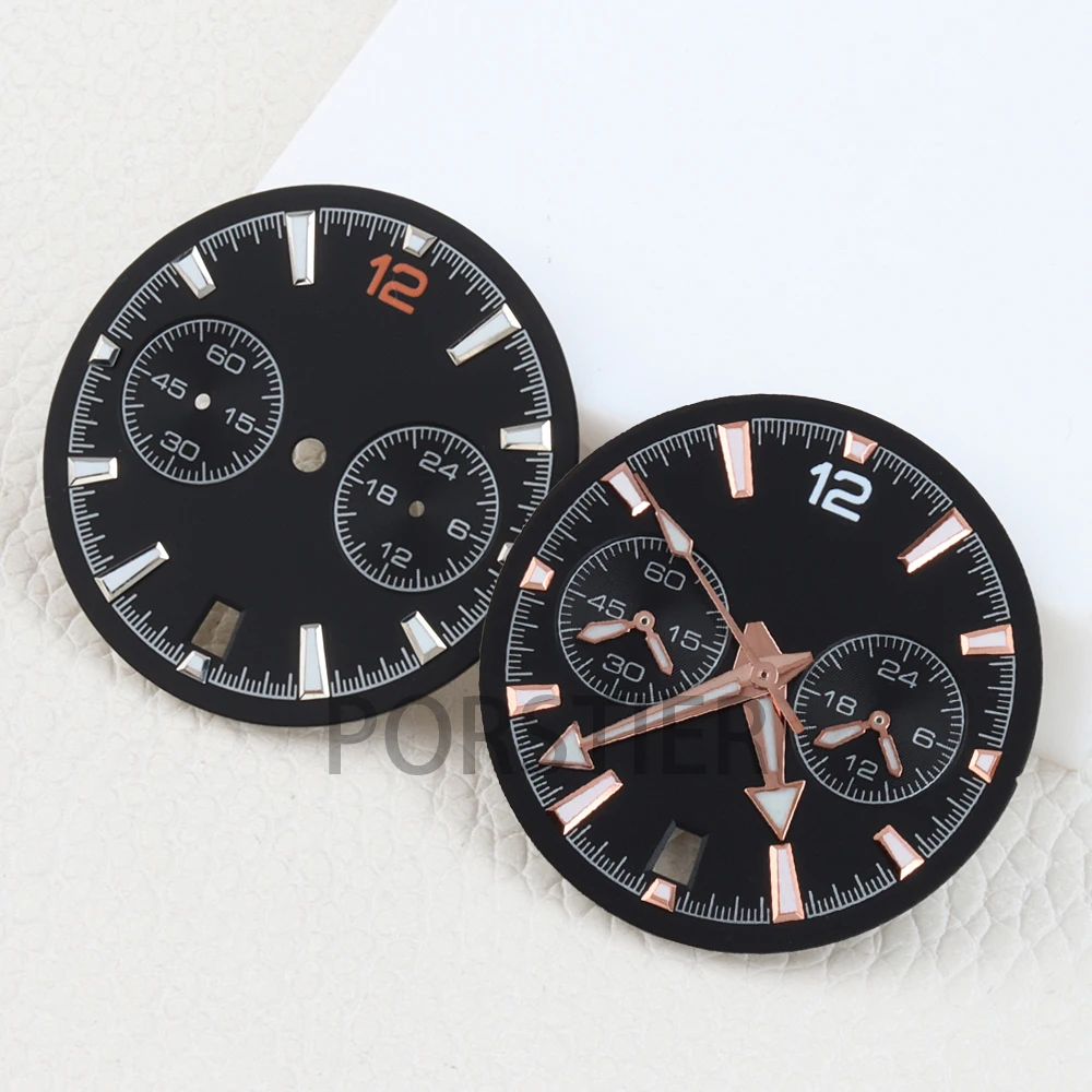 33mm VK63 Dial Hands for Seamaster 300/600 Quartz VK63 Movement Green Luminous 5 Hands Watch Dial Watch Face Replacements Parts
33mm VK63 Dial Hands for Seamaster 300/600 Quartz VK63 Movement Green Luminous 5 Hands Watch Dial Watch Face Replacements Parts