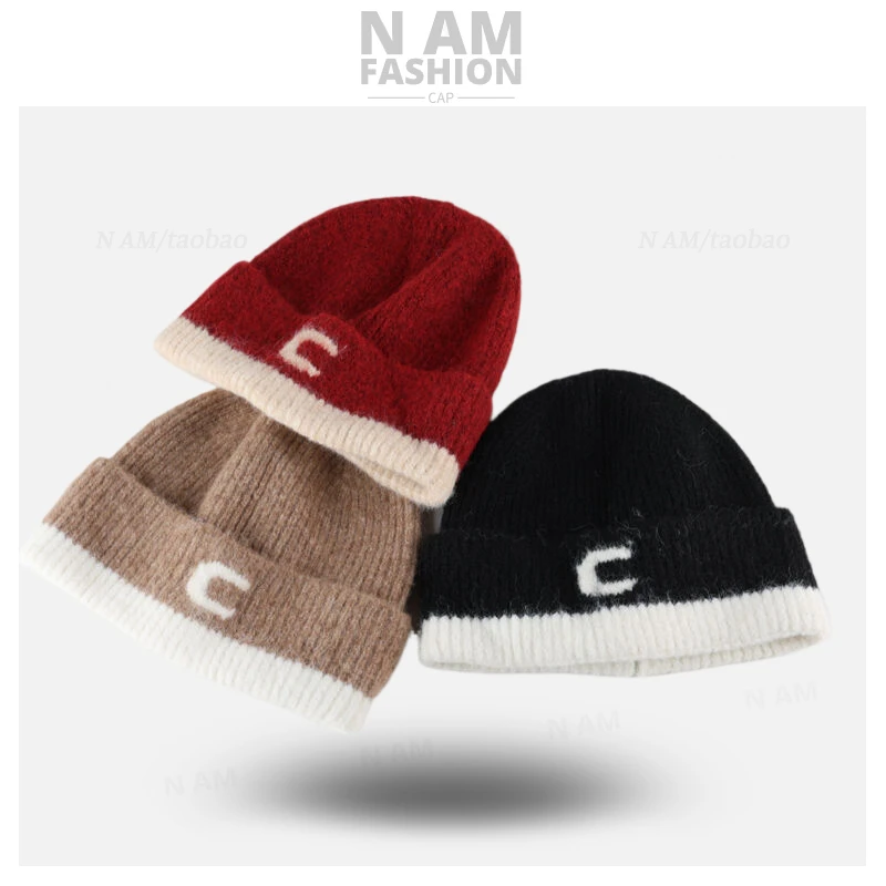 Alphabet wool hat female lazy wind shows small face color matching warm ear protection knitted hat cold hat couple
Alphabet wool hat female lazy wind shows small face color matching warm ear protection knitted hat cold hat couple