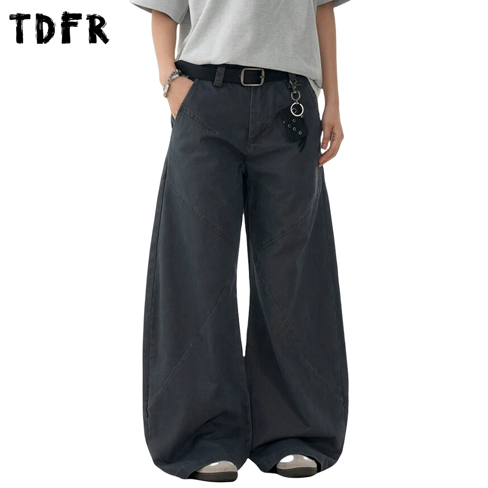 Spliced Curved Blade Jeans Mens Retro Streetwear Washed Distressed Loose Wide Leg Denim Pants Men
Spliced Curved Blade Jeans Mens Retro Streetwear Washed Distressed Loose Wide Leg Denim Pants Men