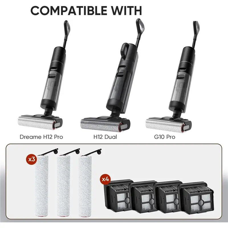A97T Replacement Roller Brush And Filter For Dreame H12 Pro, H12 Dual, G10 Pro Cordless Wet Dry Vacuum Cleaner Accessories
A97T Replacement Roller Brush And Filter For Dreame H12 Pro, H12 Dual, G10 Pro Cordless Wet Dry Vacuum Cleaner Accessories