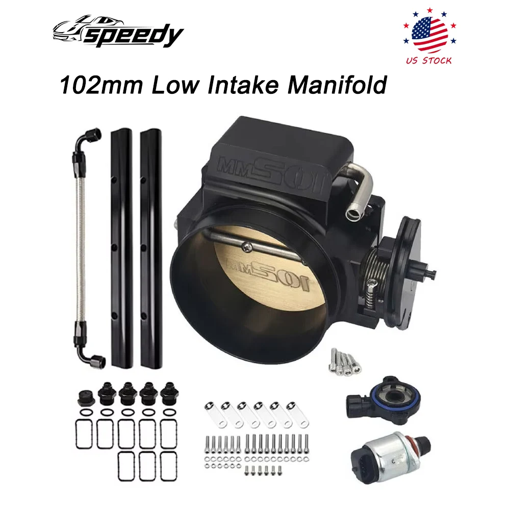 102mm Low Intake Manifold For LS1 LS2 LS6 4.8L 5.3L 5.7L w/ Fuel Rail Throttle Body
102mm Low Intake Manifold For LS1 LS2 LS6 4.8L 5.3L 5.7L w/ Fuel Rail Throttle Body