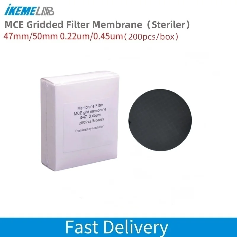 IKEME Black 200Pcs MCE Steriler Gridded Membrane Filter 50mm 0.45um Laboratory Hydrophilic Filter Paper Vacuum Pump Filter Hot
IKEME Black 200Pcs MCE Steriler Gridded Membrane Filter 50mm 0.45um Laboratory Hydrophilic Filter Paper Vacuum Pump Filter Hot