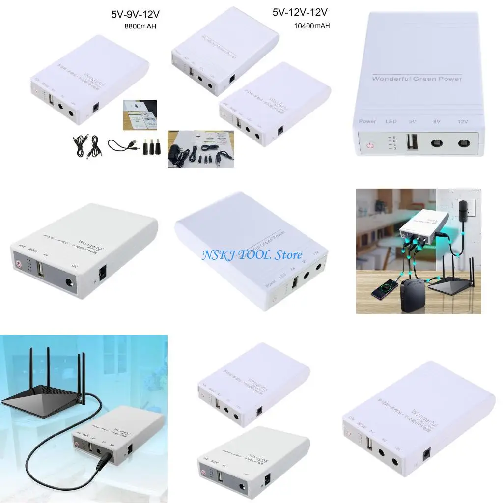 L8RC Mini UPS Battery Backup for Wifi,Router,Modem,Security Camera 8000/8800/10400mAh
L8RC Mini UPS Battery Backup for Wifi,Router,Modem,Security Camera 8000/8800/10400mAh