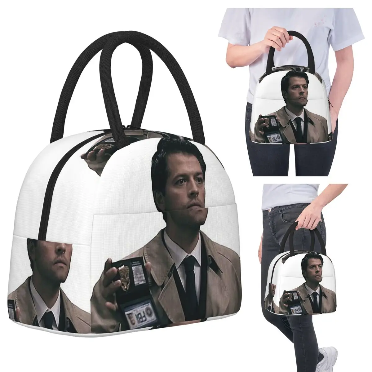 Castiel FBI Badge Insulated Lunch Bag for Women Office Cooler Thermal Food Box Tote Portable Lunch Boxes Container
Castiel FBI Badge Insulated Lunch Bag for Women Office Cooler Thermal Food Box Tote Portable Lunch Boxes Container