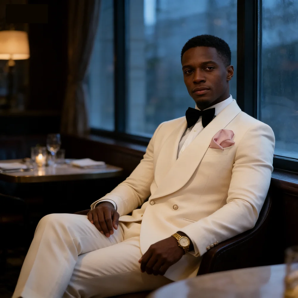 Italian Design Customizable Men's Wedding Terno with Rose Jacket Smoking Suit 2-Piece Set (Coat + Pants)
Italian Design Customizable Men's Wedding Terno with Rose Jacket Smoking Suit 2-Piece Set (Coat + Pants)