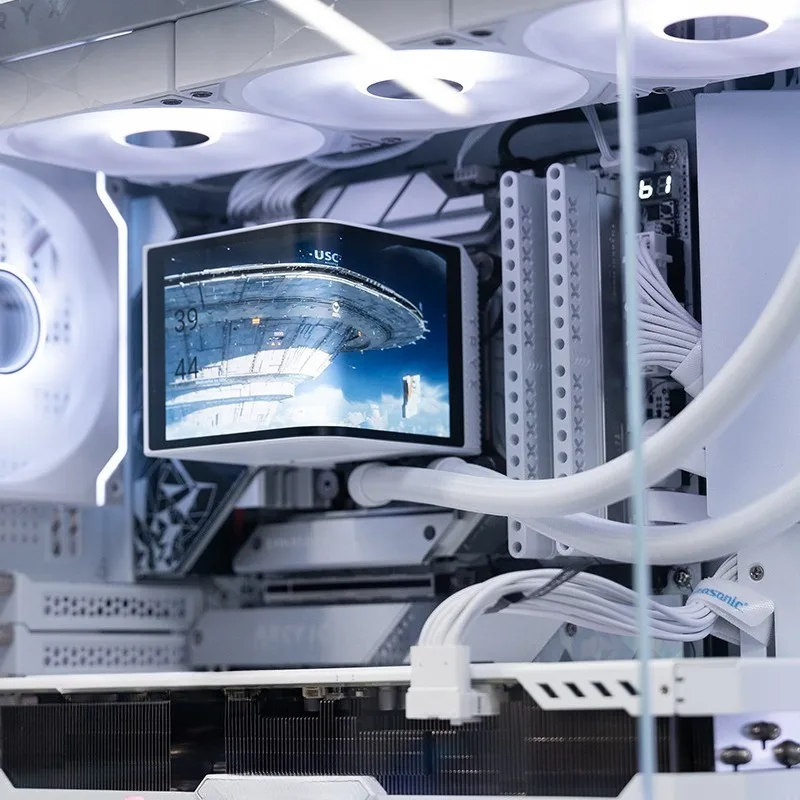 Exhibition area SE 240 360 ARGB water-cooled curved screen CPU radiator
Exhibition area SE 240 360 ARGB water-cooled curved screen CPU radiator