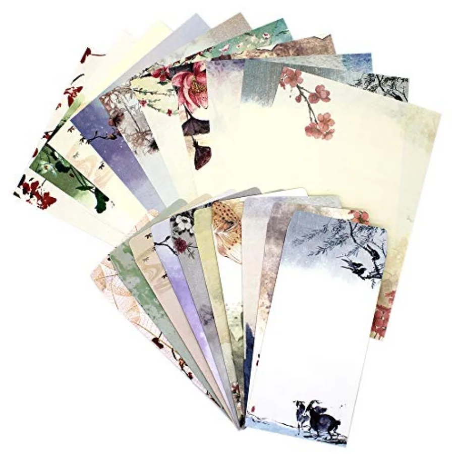 Stationery Paper and Envelopes Set, 60PCS Stationary Set 40 stationery Papers + 20 Envelopes 10 Different Color Ink Painting Cl
Stationery Paper and Envelopes Set, 60PCS Stationary Set 40 stationery Papers + 20 Envelopes 10 Different Color Ink Painting Cl