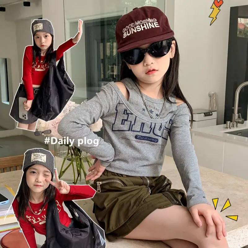 2023 Autumn New Product Girls' Sweet Cool American T-shirt Fashion Print Off Shoulder Short Top Retro Fashion
2023 Autumn New Product Girls' Sweet Cool American T-shirt Fashion Print Off Shoulder Short Top Retro Fashion