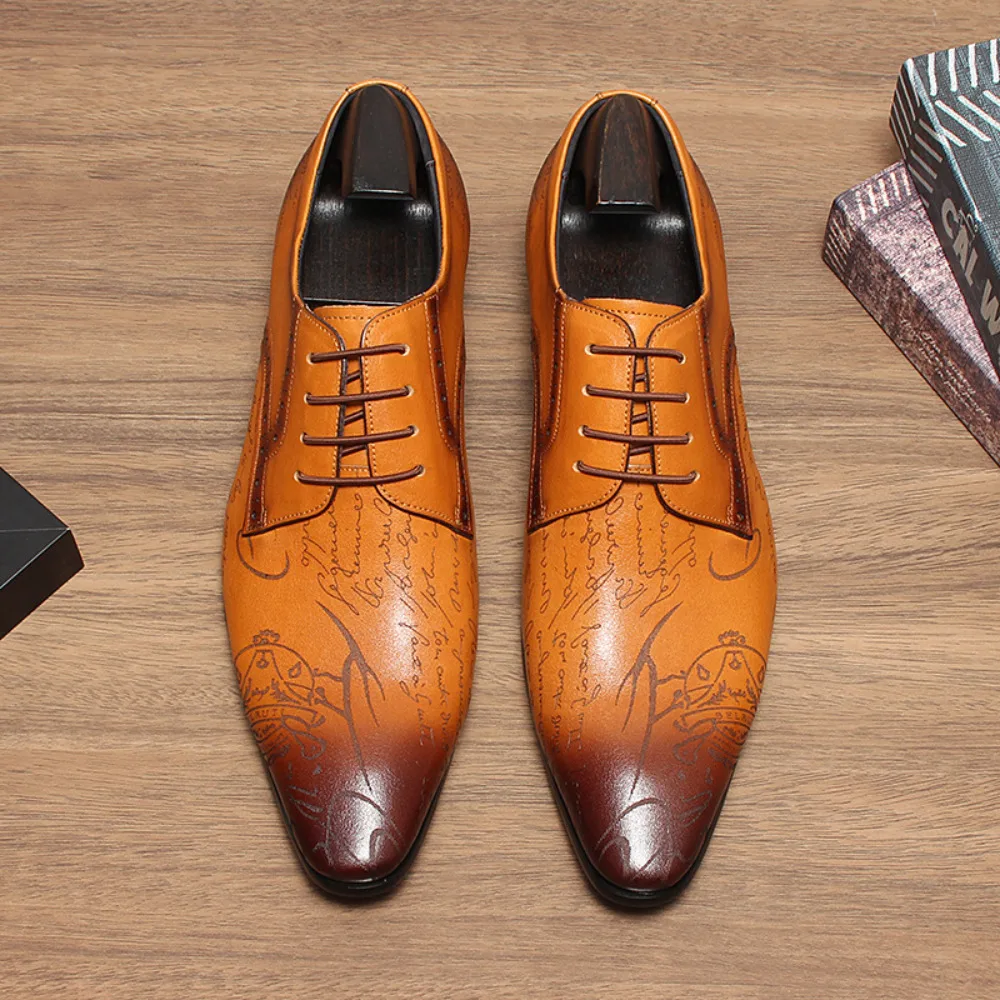 British Style Mens Genuine Leather Derby Shoes Pointed Toe Soft Sole Soft Upper Business Casual Formal Dress Shoes
British Style Mens Genuine Leather Derby Shoes Pointed Toe Soft Sole Soft Upper Business Casual Formal Dress Shoes