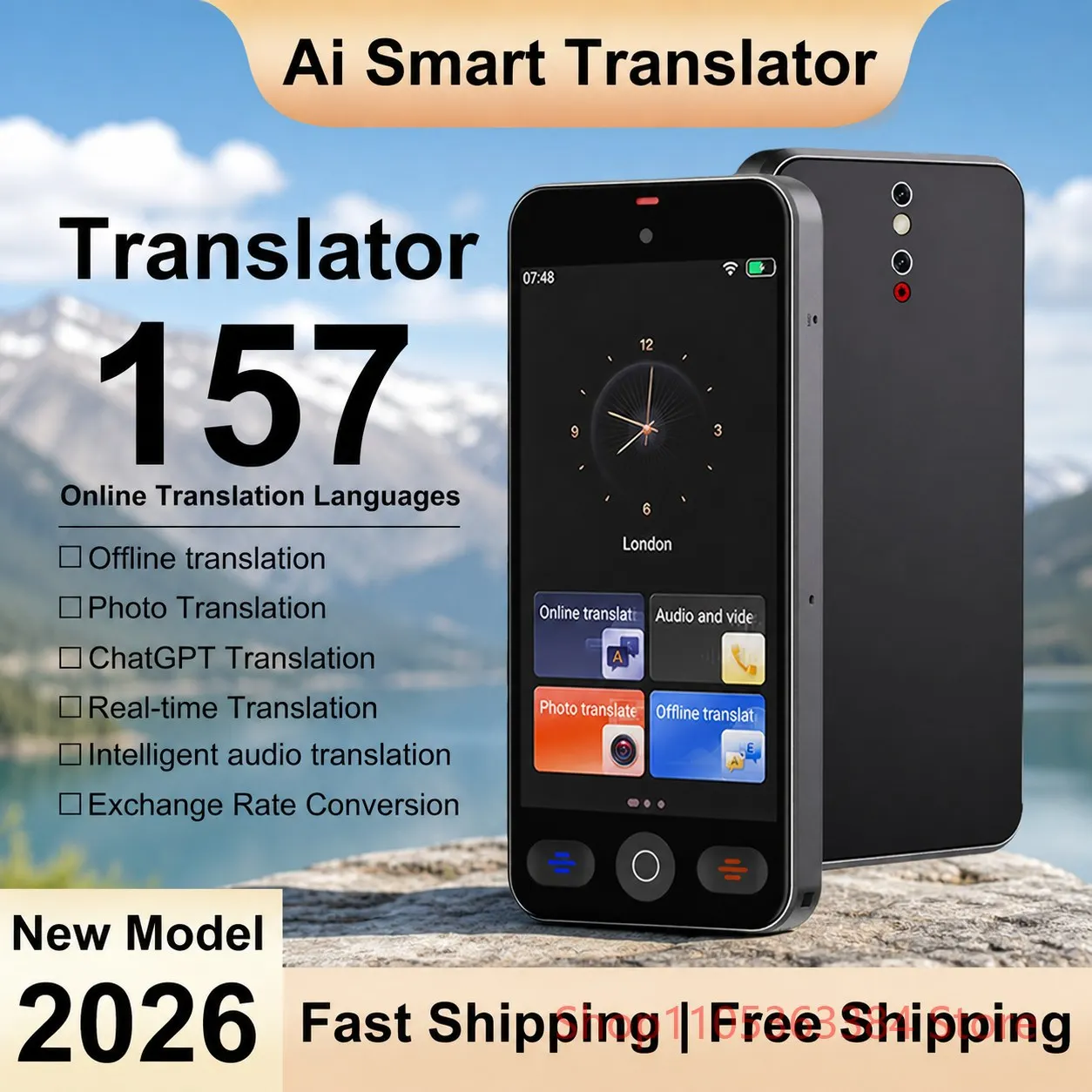 Language Translator Device 152 Languages Voice Portable AI Offline Translation Support Recording
Language Translator Device 152 Languages Voice Portable AI Offline Translation Support Recording