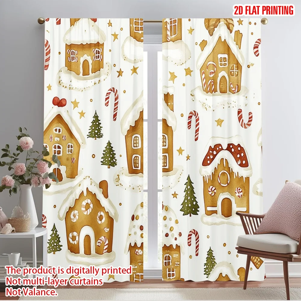 2pcs,2D plane printing Curtains&Window Treatment Gingerbread Christmas Houses Trees Durable 100% Polyester Fabric (without rod)
2pcs,2D plane printing Curtains&Window Treatment Gingerbread Christmas Houses Trees Durable 100% Polyester Fabric (without rod)