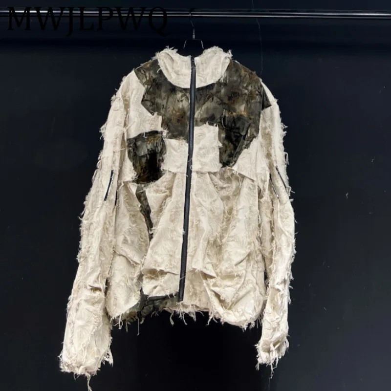 MWJLPWQ Rough Edge Spliced Design Hooded Jacket Zipper Male Autumn Loose Casual Long Sleeve Floral Unisex Tops 2025 New 11795
MWJLPWQ Rough Edge Spliced Design Hooded Jacket Zipper Male Autumn Loose Casual Long Sleeve Floral Unisex Tops 2025 New 11795