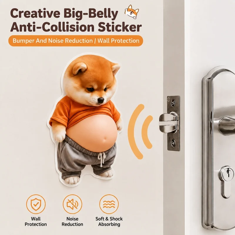 Creative 3D Anti-Collision Pad For Door Handle Wall Protection Cute Squishy Belly Butt Door Stopper Sticker
Creative 3D Anti-Collision Pad For Door Handle Wall Protection Cute Squishy Belly Butt Door Stopper Sticker