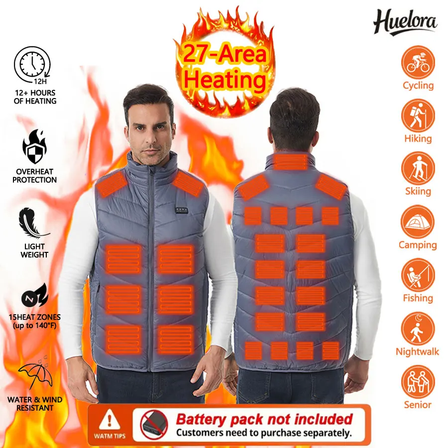 Зимний жилет с подогревом, 27-зонное термопальто с подогревом, теплый жилет для спортзала на открытом воздухе, альпинизма, лыжного туризма (Power Bank в комплект не входит)
Зимний жилет с подогревом, 27-зонное термопальто с подогревом, теплый жилет для спортзала на открытом воздухе, альпинизма, лыжного туризма (Power Bank в комплект не входит)