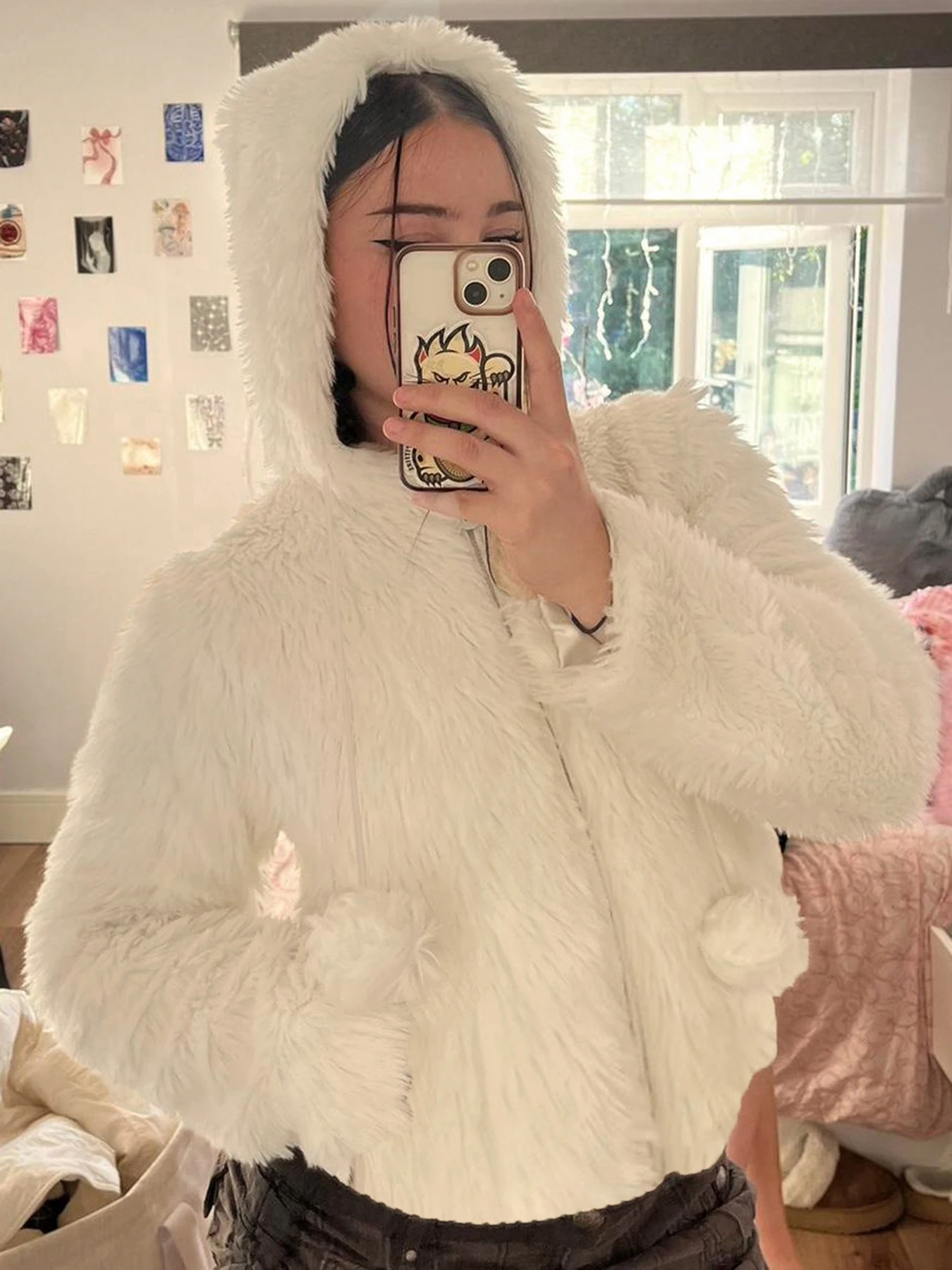 Rockmore Women Cropped Faux Fur Hoodie Jacket Shaggy Zip Up Winter Coats Fuzzy Warm Thick Y2K Casual Loose Hooded Outerwear 2024
Rockmore Women Cropped Faux Fur Hoodie Jacket Shaggy Zip Up Winter Coats Fuzzy Warm Thick Y2K Casual Loose Hooded Outerwear 2024