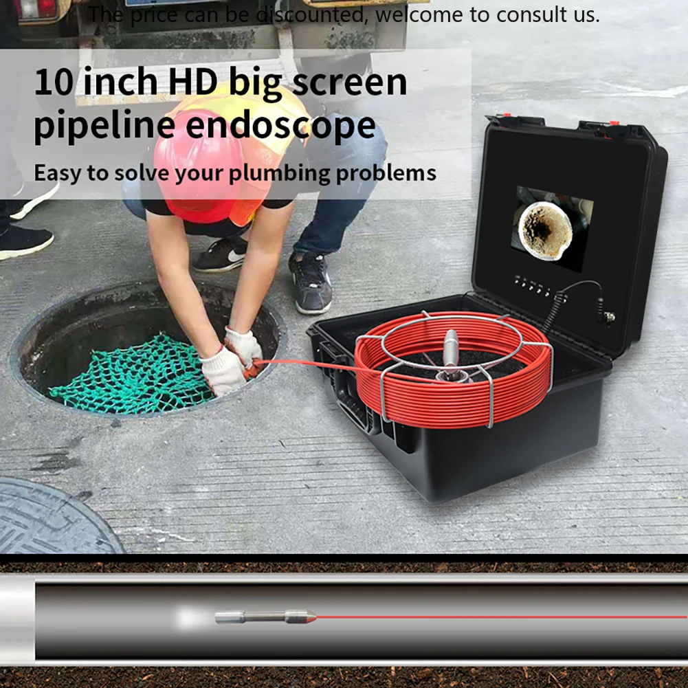 VSNDT Drain Snake Camera Borescope 28mm Lens Plumbing Camera 10 ''LCD Screen IP68 Waterproof LED Lighting Sewer Pipe Endoscope
VSNDT Drain Snake Camera Borescope 28mm Lens Plumbing Camera 10 ''LCD Screen IP68 Waterproof LED Lighting Sewer Pipe Endoscope