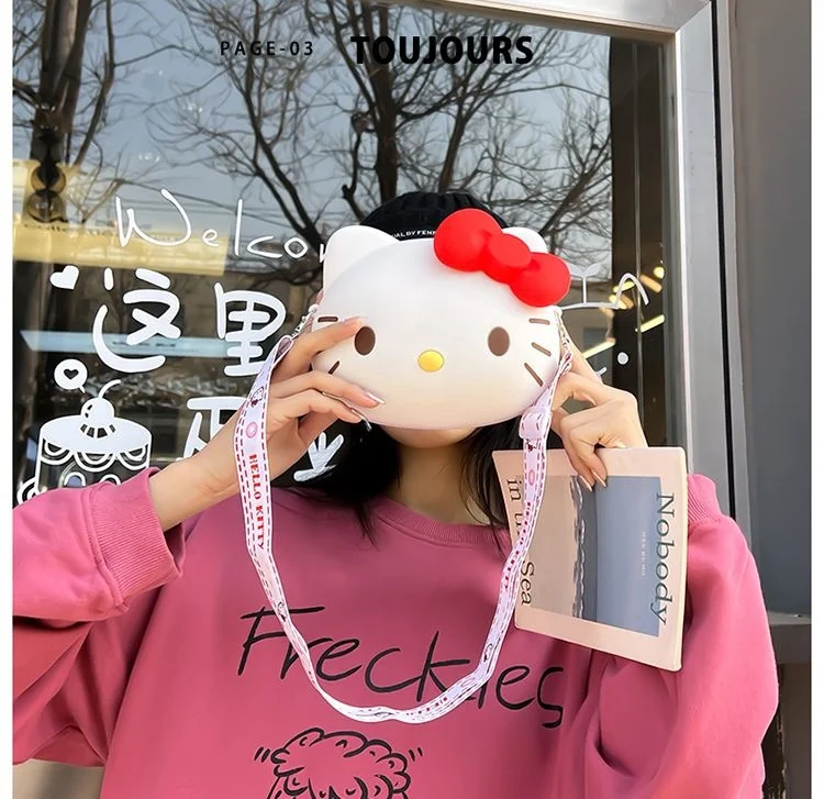 Sanrio Hello Kitty Silicone Bag Kawaii Kuromi Melody Messenger Bag Cinnamoroll Cartoon Student Storage Bag Girly Cute Coin Purse
Sanrio Hello Kitty Silicone Bag Kawaii Kuromi Melody Messenger Bag Cinnamoroll Cartoon Student Storage Bag Girly Cute Coin Purse