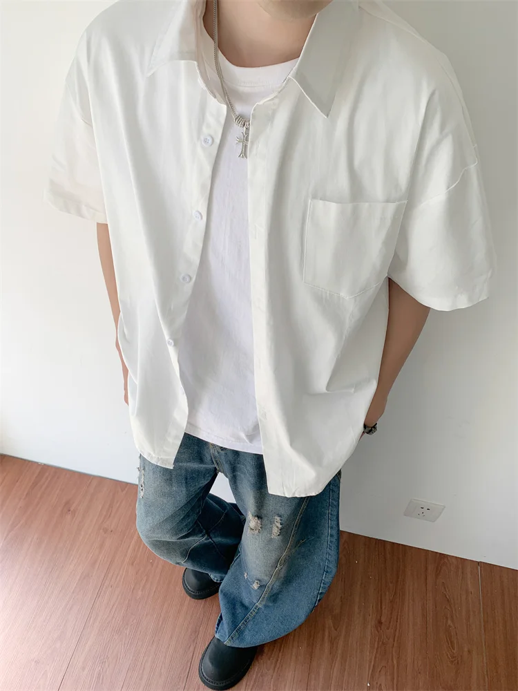 Pure Color Short Sleeve Cotton Shirt American Style Casual Versatile Teen Commute Casual Shirt Breathable Summer Fashion
Pure Color Short Sleeve Cotton Shirt American Style Casual Versatile Teen Commute Casual Shirt Breathable Summer Fashion