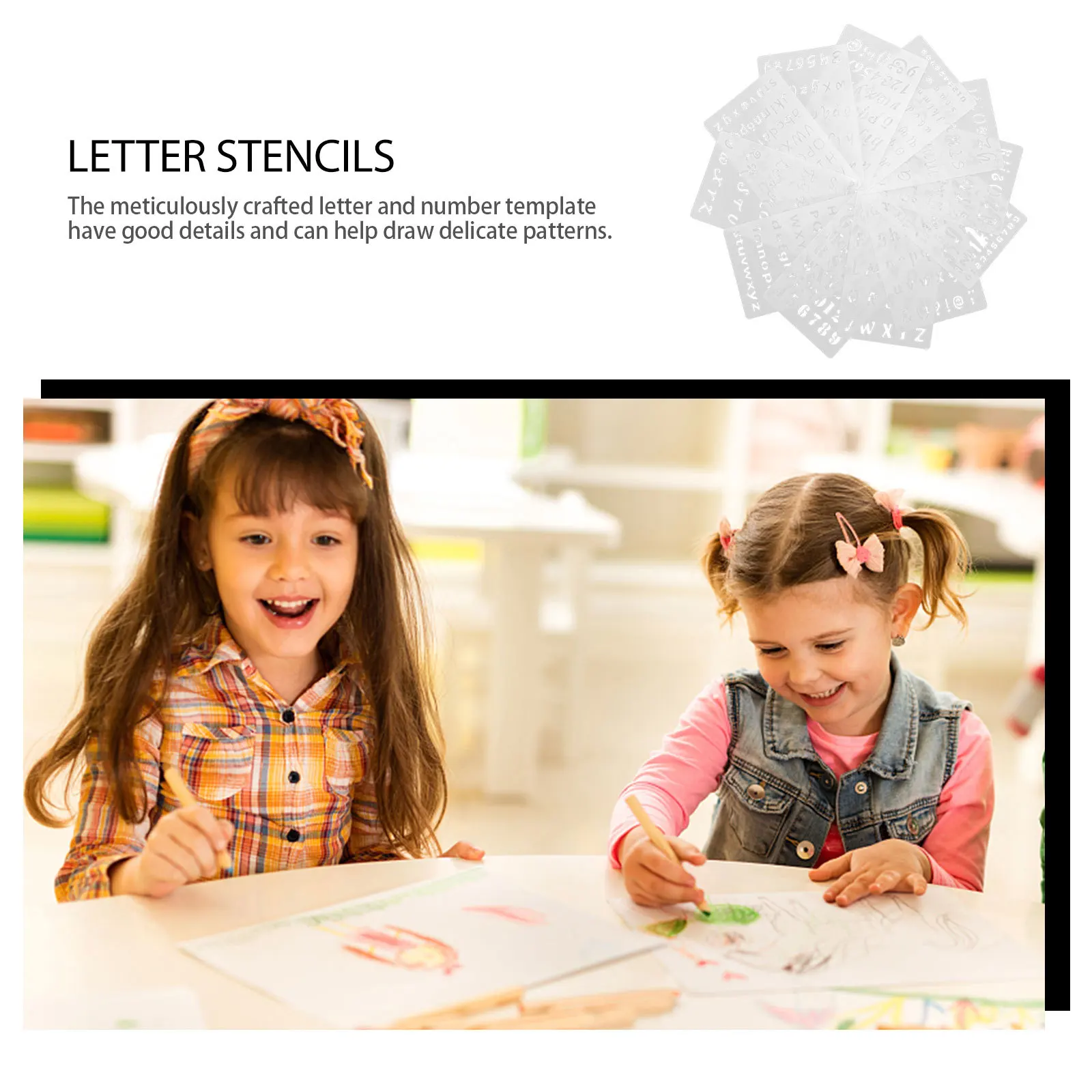 12Pcs Creative Painting Stencils English Alphabet Number Templates Plastic Letter Stencils DIY Wall Painting Tools for Crafts
12Pcs Creative Painting Stencils English Alphabet Number Templates Plastic Letter Stencils DIY Wall Painting Tools for Crafts