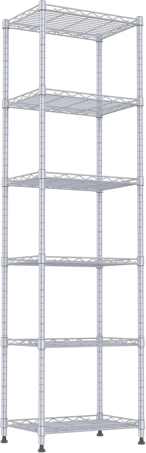 6 Wire Shelving Steel Storage Rack Adjustable Unit Shelves for Laundry Bathroom Kitchen Pantry Closet, 600lbs Load
6 Wire Shelving Steel Storage Rack Adjustable Unit Shelves for Laundry Bathroom Kitchen Pantry Closet, 600lbs Load