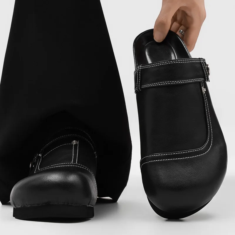 Retro Casual Baotou Men's Slippers High Quality Simple Boken Shoes for Men Fashion Outdoor Thick Sole Man Shoes Chanclas Hombre
Retro Casual Baotou Men's Slippers High Quality Simple Boken Shoes for Men Fashion Outdoor Thick Sole Man Shoes Chanclas Hombre