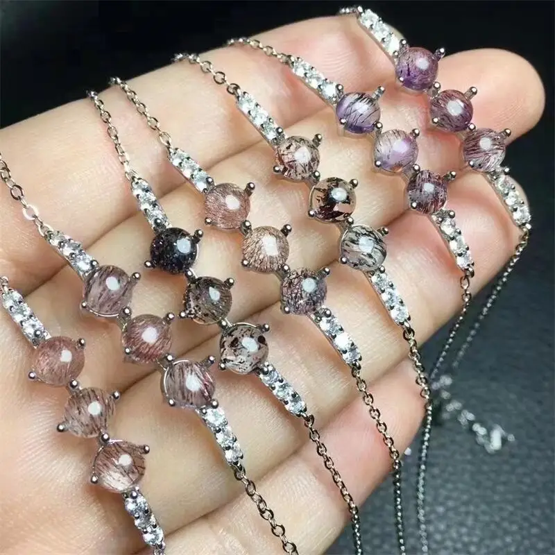 S925 Natural Super Seven Quartz Bead Bracelet Gemstone Crystal Healing Round Bead Bracelet Women Men Fine Jewelry Gift 1PCS
S925 Natural Super Seven Quartz Bead Bracelet Gemstone Crystal Healing Round Bead Bracelet Women Men Fine Jewelry Gift 1PCS