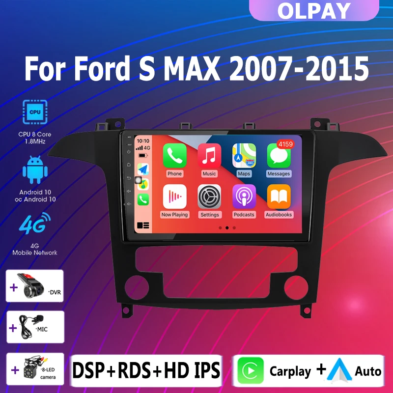 Android 10.0 4+64G Carplay Car Radio Multimedia Player GPS Navigation 2DIN for Ford S-MAX S MAX 1 2006 - 2015
Android 10.0 4+64G Carplay Car Radio Multimedia Player GPS Navigation 2DIN for Ford S-MAX S MAX 1 2006 - 2015
