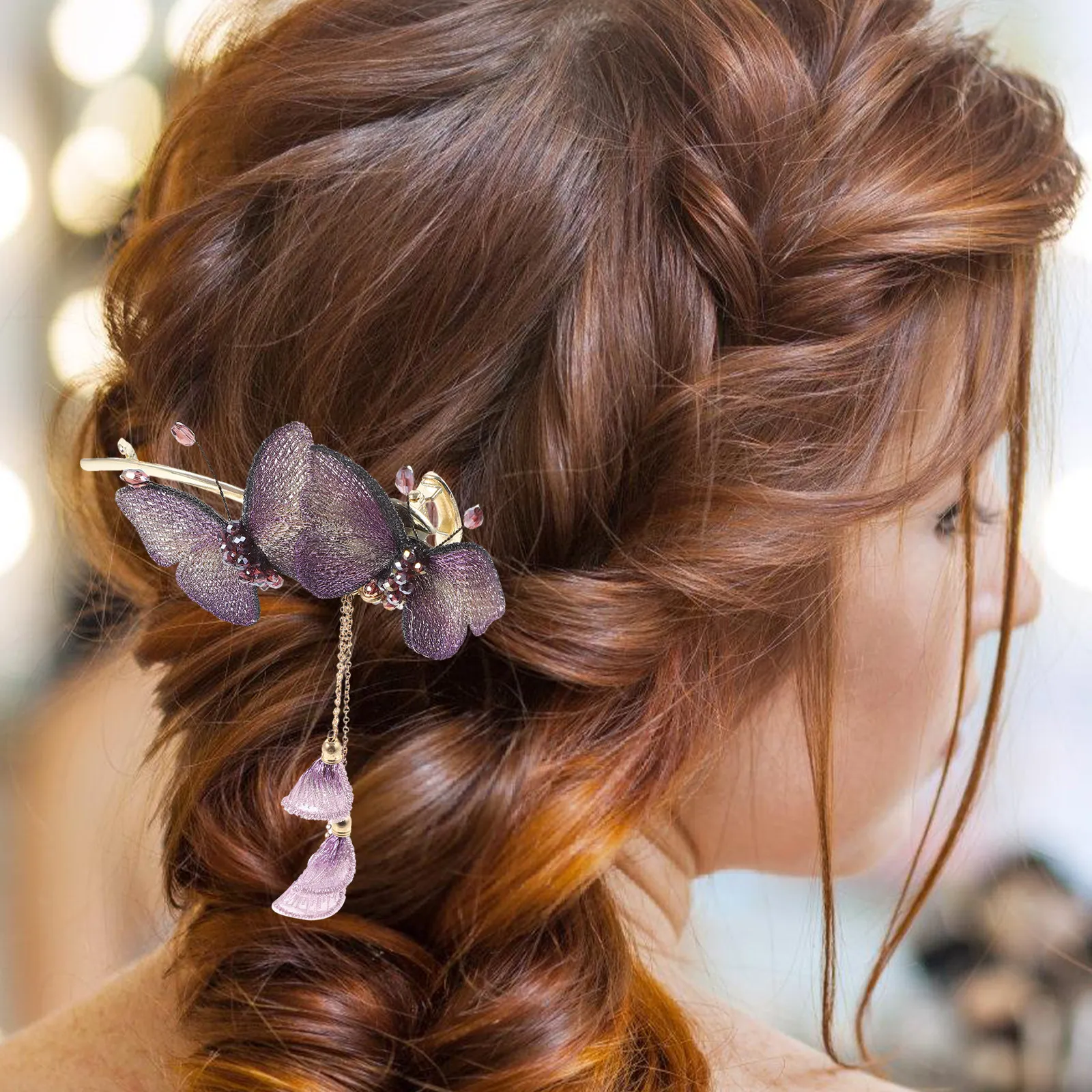 2Pcs Elegant Butterflies Hair Clips for Women Metal Alloy Fabric Hairpins Aesthetic Temperament Hair Accessories Stylish Daily
2Pcs Elegant Butterflies Hair Clips for Women Metal Alloy Fabric Hairpins Aesthetic Temperament Hair Accessories Stylish Daily