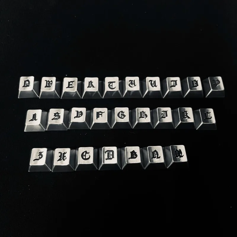 Mifuny Gothic Style Metal keycaps Custom Cherry Profile 26 Letter Personality Cool Niche Gaming Keycaps Mechanical Keyboard
Mifuny Gothic Style Metal keycaps Custom Cherry Profile 26 Letter Personality Cool Niche Gaming Keycaps Mechanical Keyboard