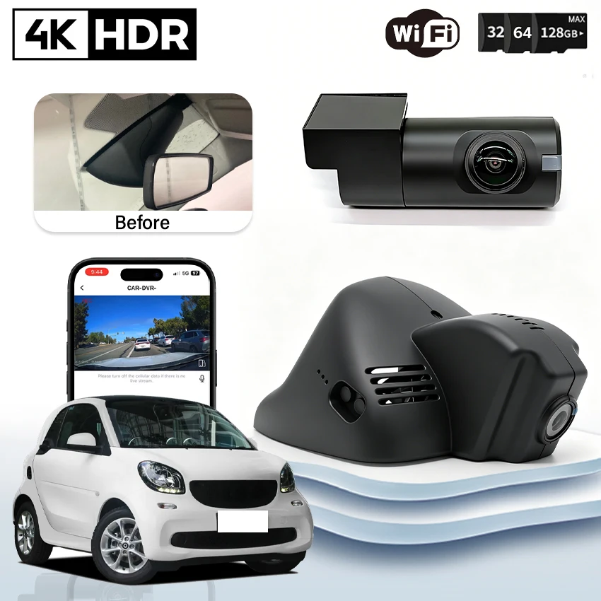 Видеорегистратор HD 4K 2160P для Mercedes Benz Smart 453, Smart Fortwo, Forfour 453 2015-2020, камера с функцией Plug and Play
Видеорегистратор HD 4K 2160P для Mercedes Benz Smart 453, Smart Fortwo, Forfour 453 2015-2020, камера с функцией Plug and Play