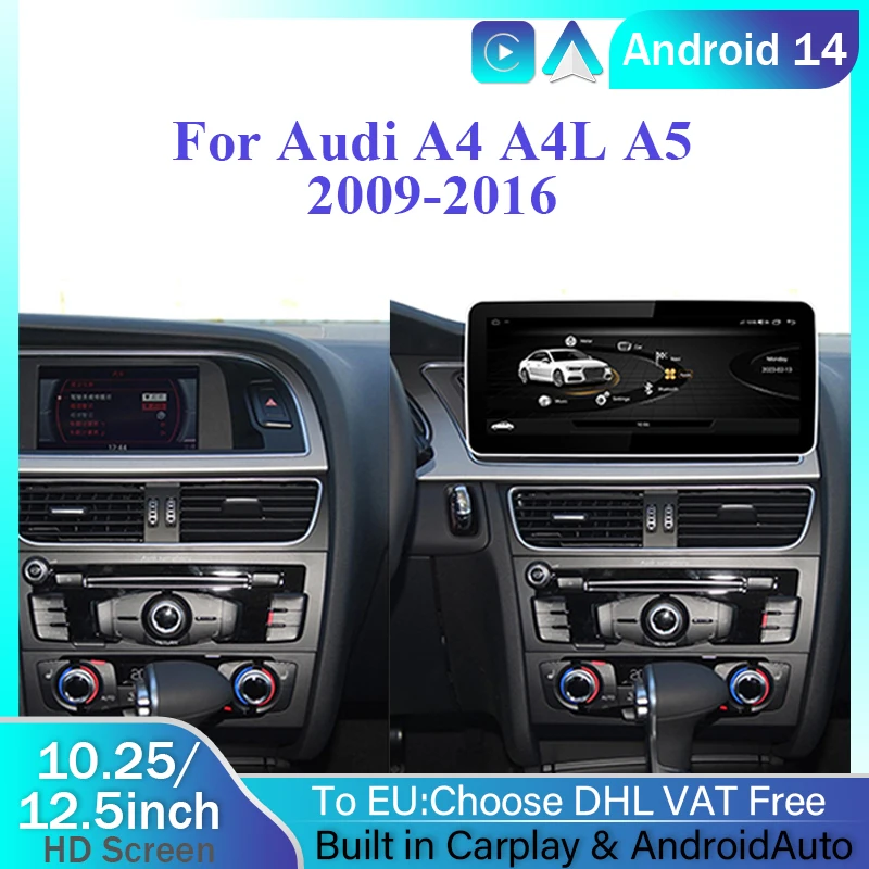 10,25 "12,5" Android 14 GPS-навигационный экран для AUDI A4 A5 09-16 Автомобильный мультимедийный видеоплеер Радио Стерео Беспроводной Carplay
10,25 "12,5" Android 14 GPS-навигационный экран для AUDI A4 A5 09-16 Автомобильный мультимедийный видеоплеер Радио Стерео Беспроводной Carplay